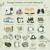 Kit de fabrication de bougies pour débutants adultes avec plaque chauffante blanche, fournitures complètes de cire de soja pour le bricolage, ensemble cadeau pour la décoration intérieure et l'artisanat