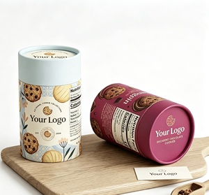 Food Grade Craft Paper Tube Moisture Proof Eco-friendly Custom Size Packaging for Chocolate Cookies Candy Nuts/Snacks UV/Graphic - Product Image 5