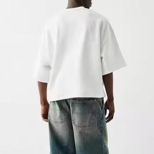 Camiseta de Corte Holgado con Logotipo Personalizado para Hombre, 100% Algodón, Hombros Caídos, Estilo Urbano, Camiseta Lisa de Calidad para Hombre - Product Image 6