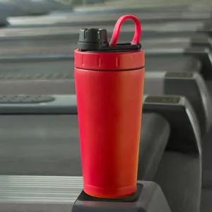 Различные цвета на выбор, без БФА, металлическая бутылка для воды для спортзала с удобным нейлоновым ремешком для переноски и герметичной крышкой