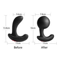 Aufblasbarer Silikon-Anal vibrator-Butt-Plug mit 10 Modi Fern gesteuertes Prostata-Massage gerät für erwachsene Männer