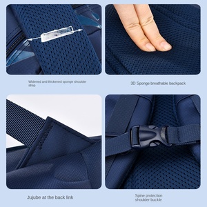 Sac à dos unisexe décontracté léger et respirant à motif géométrique Oxford Sac d'école pour étudiants imperméable et résistant aux taches - Product Image 5