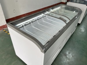 Kenkuhl supermercato <span class=keywords><strong>orizzontale</strong></span> gelato singolo curvo top commerciale gelato display <span class=keywords><strong>congelatore</strong></span> con cassetto - Product Image 4