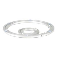 Aluminiumlegierung Marmor Massivholz Runder Tisch Glastisch Runder Drehbarer Esstisch Lazy Susan Tisch Drehplatte mit Kugellager
