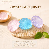 Jouet Squishy Mini-Baguette en Sucre Cristallisé TPR à Remontée Lente Anti-Stress pour Adolescents et Adultes Unisexe