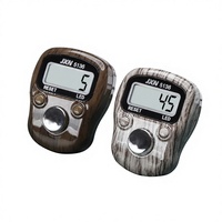 Compteur de doigts portable compact style grain de bois pour la relaxation et la réflexion, compteur de prières musulman