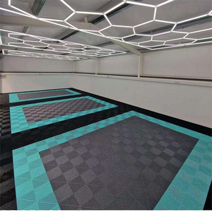 40x40x1.8 Anti Slip PP Plastic <strong>Interlocking</strong> Car Wash Drain Garage <strong>Floor</strong> Tile for Carwash Garage Flooring Grating <strong>Mat</strong> - Product Image 1