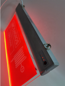Luz led de emergencia recargable con letras rojas, señal de salida de fuego de 220V - Product Image 4