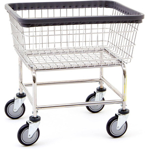 Carrito de Lavandería Resistente con Estructura de Acero Cromado, <span class=keywords><strong>Cesta</strong></span> de Lavandería Comercial y Ruedas Giratorias de 5 Pulgadas - Product Image 1