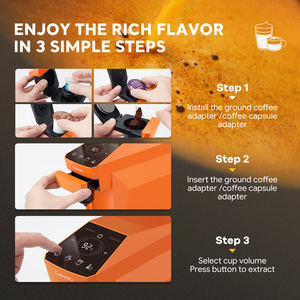 Machine à <span class=keywords><strong>café</strong></span> expresso automatique, pompe 19 bars, chauffage rapide NTC, 4 en 1, capsules, réservoir de 800 ml - Product Image 4