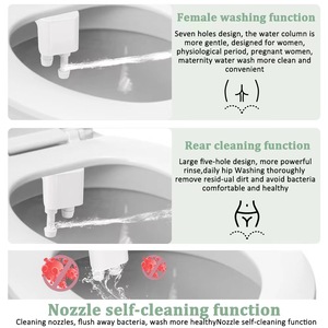 Fixation de bidet de siège de toilette ABS moderne et intelligent avec initiateur de pulvérisation simple/double <span class=keywords><strong>Pistolet</strong></span> de lavage des fesses froid facile à utiliser pour salle de bain - Product Image 5