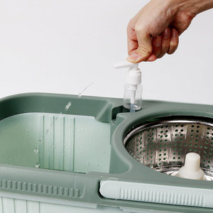Household floor cleaning adjustable spinning <strong>mop</strong> 360-degree magical self-washing turbine flush <strong>mop</strong> + <strong>bucket</strong> set