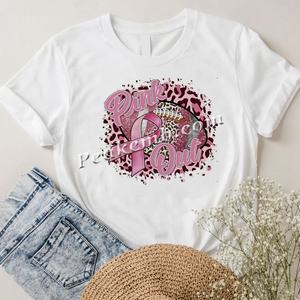 Prêt à expédier – Vinyle thermocollant rose pour vêtements, motif football, design personnalisé, impression directe sur <span class=keywords><strong>film</strong></span>, pour la lutte contre le cancer du sein - Product Image 2