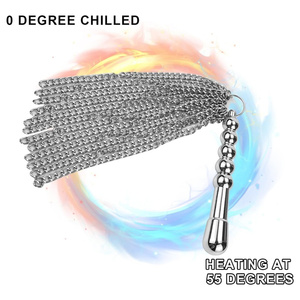 <span class=keywords><strong>Fouet</strong></span> à chaîne en métal <span class=keywords><strong>Fouet</strong></span> sexuel en aluminium avec plug anal Sm Toy Flogger Couple Flirting Punish Sexual Bondage Sex Play - Product Image 3