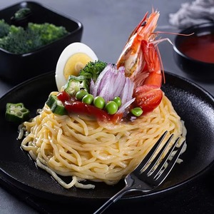 Fideos <span class=keywords><strong>de</strong></span> <span class=keywords><strong>avena</strong></span> Shirataki Konjac 270g Pasta instantánea <span class=keywords><strong>sin</strong></span> azúcar con alto contenido <span class=keywords><strong>de</strong></span> fibra con sabor vegetal Certificado Halal Kosher - Product Image 4