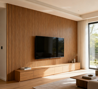 MOQ 500 Panneaux de revêtement mural en PVC WPC imperméables pour intérieur, design moderne, ignifuges, écologiques, résistants à l'humidité, aspect bois