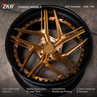 Nouvelles jantes ZKR en aluminium forgé haute performance 5x114.3/5x130/5x127 à rayons concaves profonds pour Audi Tesla pour véhicules de tourisme