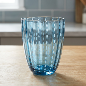 Bicchiere d'acqua Kalahari 300ml, design moderno a righe, trasparente, lavabile in lavastoviglie, bicchiere in vetro di alta qualità. - Product Image 2