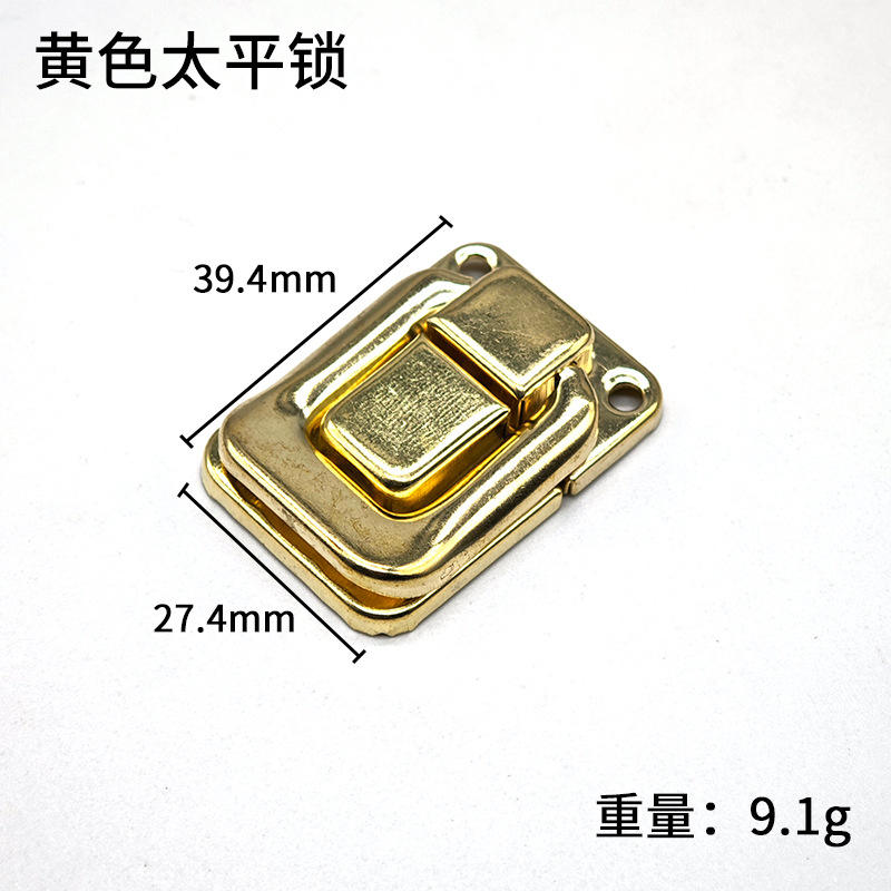 เหล็ก/กลาง27*39ล็อคแบนสีเหลืองพร้อมสกรู