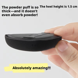 Borla de Maquillaje Triangular Hidrófila Sin Látex, Color Negro Piña, Doble Uso para Base y BB Cushion - Product Image 3
