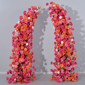 Fleurs Artificielles pour Mariage – <span class=keywords><strong>Arche</strong></span> <span class=keywords><strong>de</strong></span> Fleurs Roses et Oranges <span class=keywords><strong>en</strong></span> Gros pour Cérémonies, Décorations et Cabines Photo - Product Image 1