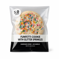 Sachets d'emballage personnalisés transparents pour boulangerie avec logo, sacs en plastique thermoscellables pour biscuits, gâteaux et beignets