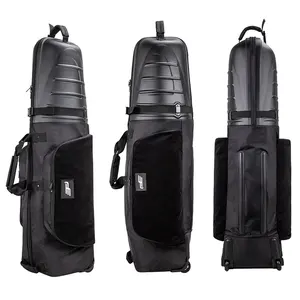 PLAYEAGLE Hard Top Golf Travel Bag Cover With Wheels Folding Custom ODM OEM Golf Bag Portable Airplane Hard Case Trolley Bag
