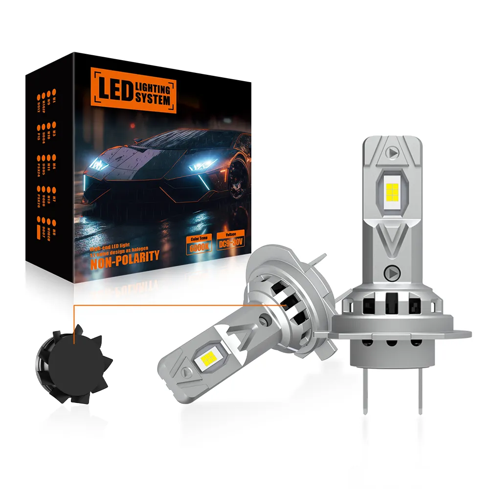 H7 Pro 360 Led Licht Canbus Ampul 6500K 80W 1:1 Grootte Halogeen Vervanging Mini Auto Auto Lamp H7 H18 Led Koplamp Voor Vw