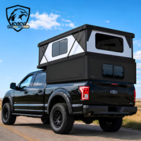Huntoo Bed 4x4 Road Four-Season Snowproof Hard Shell Pop Truck Camper Aluminum Slide on for Tundra Ford F150 6ft 6.5ft