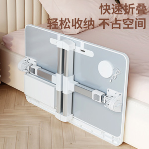 Cyclic <b>Foldable</b> Bedside <b>Desk</b> 60x40cm Height Adjustable Modern Simple Computer Table For Bedroom Student Dormitory Study - Product Image 5