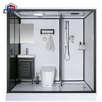 Paroi de douche en verre moderne à séparation sèche et humide, légère, facile à installer, monobloc