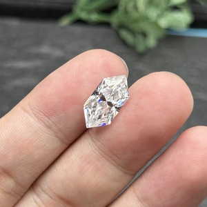 Piedra de Moissanita Suelta con Corte Hexagonal de 2ct-5ct, Color Blanco D, Claridad VVS1 - Product Image 1