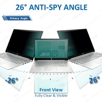 26 °   Filtre de confidentialité anti-espion à double sens anti-lumière bleue 16 pouces 16:10 pour ordinateur portable HP, protection d'écran amovible OEM ODM