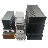 Kit de châssis d'amplificateur en alliage d'aluminium DIY 179*45 personnalisé, boîtier électronique de type divisé, boîte de projet noire IP54 légère