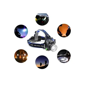 USB LED lampada frontale ricaricabile IPX6 impermeabile per la pesca ciclismo campeggio caccia per minatore e casco utenti - Product Image 2