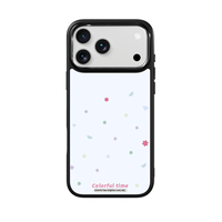 Coque de téléphone AG Feeling Black Edge avec motif étoile coloré doré pour iPhone 17, 17 Pro Max, 16 Pro, 15 – Coque magnétique