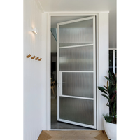 Puerta abatible de acero de estilo francés Puertas de vidrio de acero Doble Marco de vidrio Puertas francesas Interior