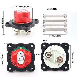Interruptor de <span class=keywords><strong>boca</strong></span> plana ultrafino de 2 posiciones M10 300A 12-48V, botón de encendido para automóviles y embarcaciones - Product Image 2