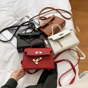Custom New Fashion PU Leather <b>Mini</b> Flap Bag with Chain Shoulder Strap Top Handle Crossbody Bag OEM ODM - Product Image 1