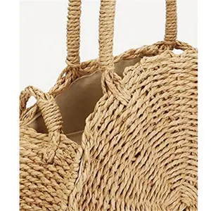 High quality big floral ladies moroccan straw bag natural straw beach bag