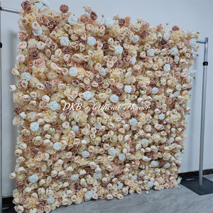 Fondo de Pared de Flores de Seda 3D Personalizado de 8 pies x 8 pies, Enrollable, para Decoración de Bodas, Arreglos Florales, Decoración de Pared Floral - Product Image 4