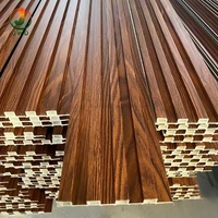 Panneau mural creux à prix abordable pour décoration intérieure, design de panneaux muraux en bois, panneau mural rainuré en WPC stratifié pour intérieur