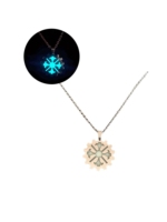 Collier en acier inoxydable fluorescent lumineux avec croix et perles d'imitation, idéal pour mariages et fêtes, vente en gros usine