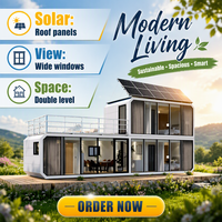 Villa Capsule Conteneurisée Moderne, Séismiquement Résistante et Aérée pour Camping de Vacances en Zone Scénique et Extérieur