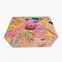 Boîte à collation jetable en carton à compartiments, motif dessin animé, taille personnalisable, emballage polyvalent pour pâtisseries, poulet frit, frites, sur mesure
