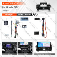 Kit d'installation d'autoradio Android pour Honda City 2020 Plus RHD, cadre de façade noir mat haute résolution