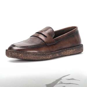 Zapatos de Cuero Clásicos para Hombre de Alta Calidad, Elegantes con Suelas Gruesas, Zapatos de Cuero Pintados de Lujo para Hombre - Product Image 3