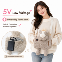 Pochette chauffante électrique pour les mains avec sangle réglable, 5 niveaux de chauffe, alimentée par batterie externe USB 5V, pour femmes et enfants
