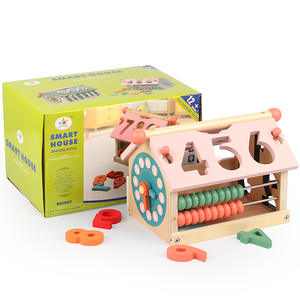 Multifuncional de madera de los niños de la sabiduría de aprendizaje de matemáticas forma geométrica emparejamiento niños bloques educativos juguetes - Product Image 6
