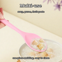 Cuillère de service en silicone de qualité alimentaire résistante à la chaleur, outil de mélange de couleurs pour salade, sans BPA, moulée monobloc, facile à nettoyer